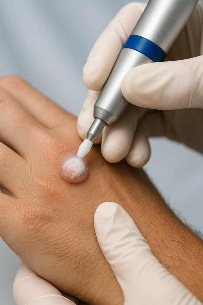 example of wart removal Welwyn Garden City using cryopen