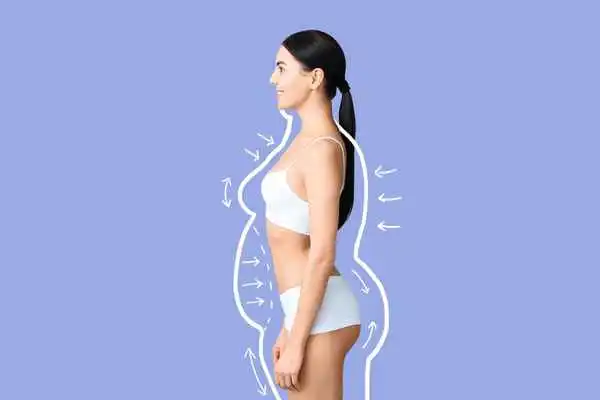 image of woman experiencing fat reduction treatment Welwyn Garden City